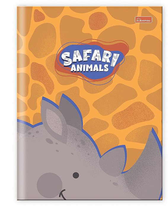 Caderno Capa Dura Costurado Brochura ¼ Safari Animals SNB1402