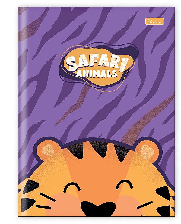 Caderno Capa Dura Costurado Brochura Univ. Safari Animals SNB03