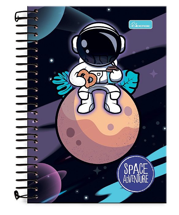 Caderno ¼ capa dura Space Adventure SA1401