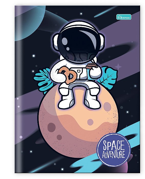 Caderno Capa Dura Costurado Brochura ¼ Space Adventure SAB1401