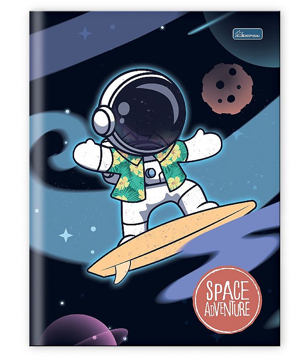 Caderno Capa Dura Costurado Brochura ¼ Space Adventure SAB1402