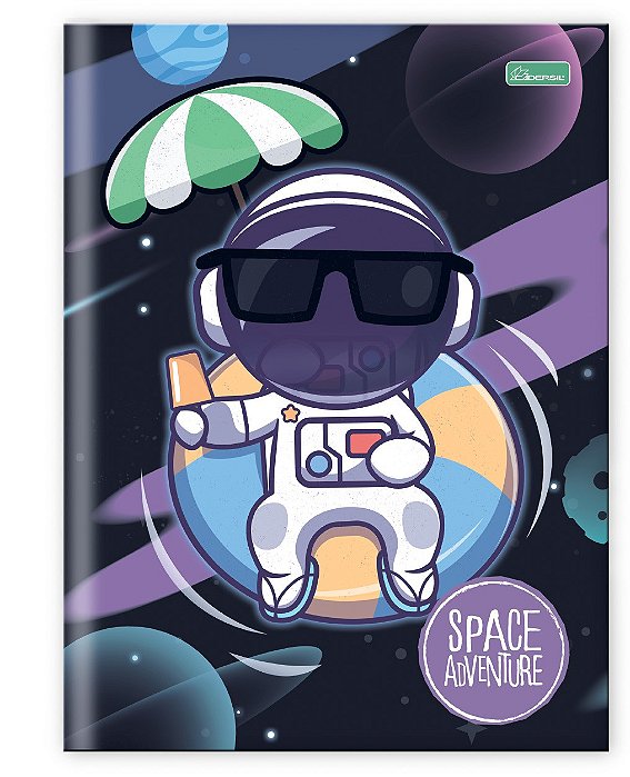 Caderno Capa Dura Costurado Brochura ¼ Space Adventure SAB1403