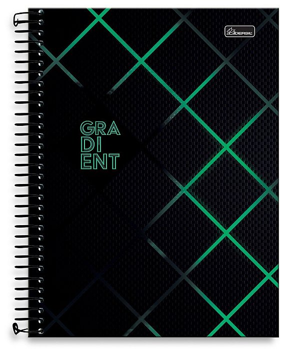 Caderno universitário 10 matérias capa dura Gradient GR03