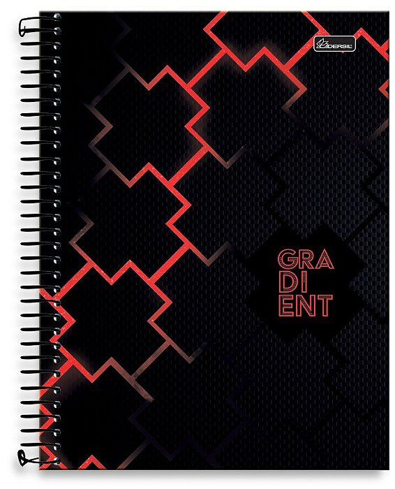 Caderno universitário 15 matérias capa dura Gradient GR04