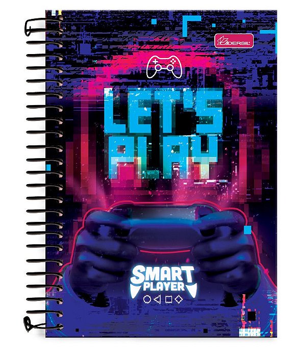 Caderno ¼ capa dura Smart Player SP1401