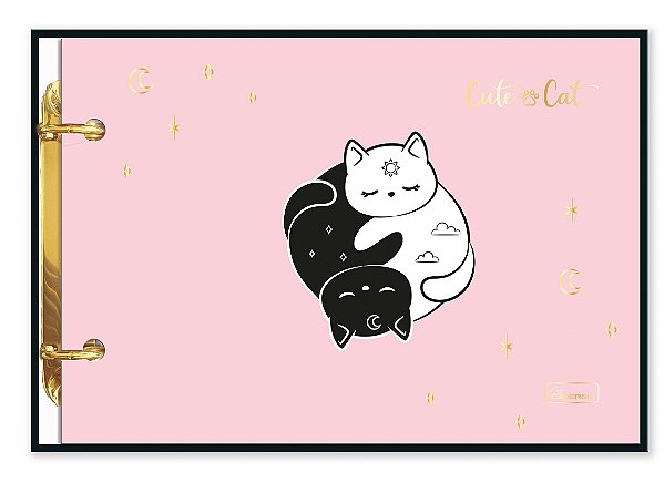 Mini Caderno Argolado Cute Cat CCPF01