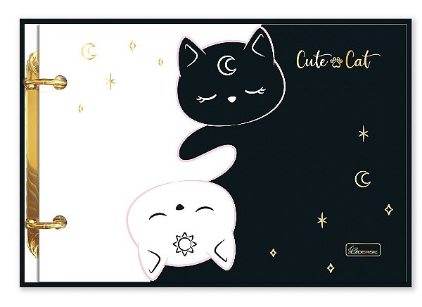 Mini Caderno Argolado Cute Cat CCPF02
