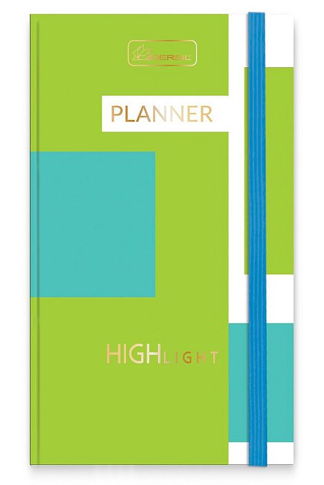 Planner 2 em 1 Costurado Com Elástico Capa Dura Highlight HLP2104