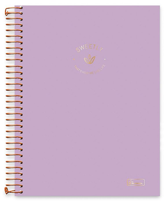 Caderno universitário 10 matérias capa dura Sweetly SW03