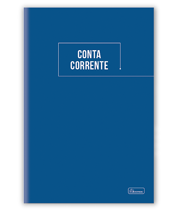 LIVRO CONTA CORRENTE GRANDE Capa dura com miolo costurado 50 folhas (pacote com 5 unidades )