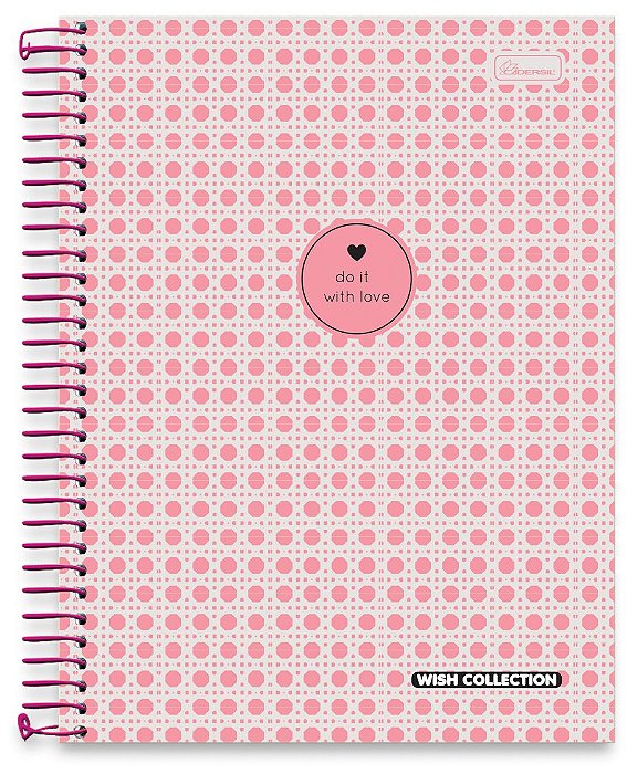 Caderno universitário 01 matéria capa dura Wish Collection WC02