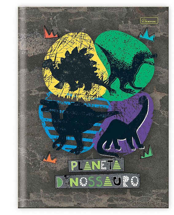 Caderno Brochura Costurado Capa Dura 1/4 Planeta Dinossauro PDB02