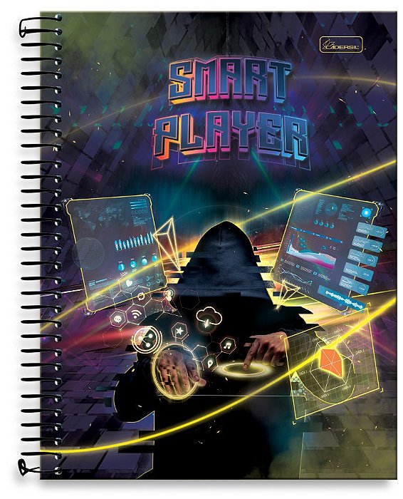 Caderno 1/4 capa dura Smart Player SP1402