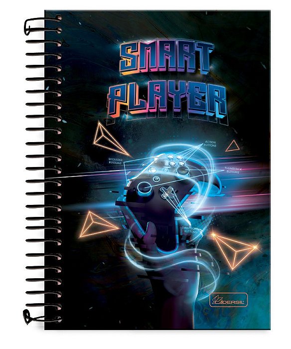 Caderno universitário 01 matéria capa dura Smart Player SP01