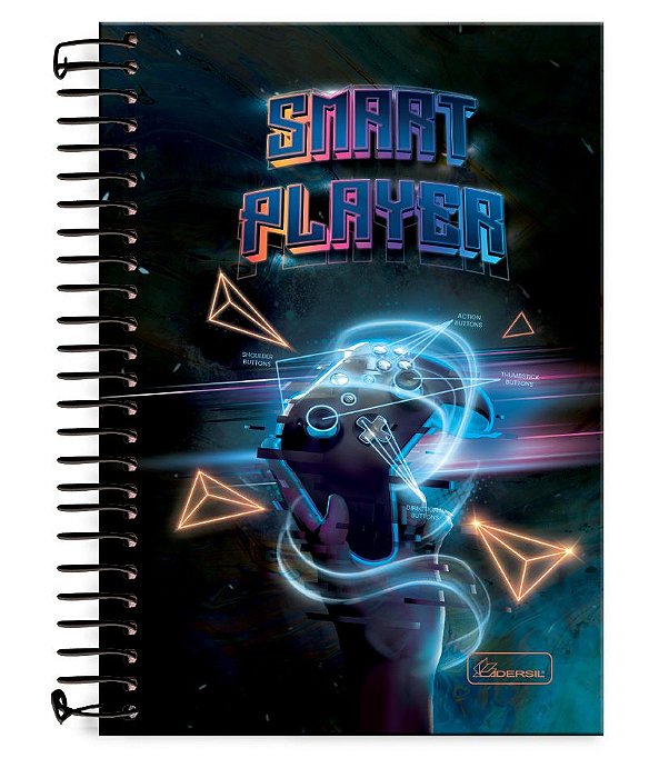 Caderno universitário 10 matérias capa dura Smart Player SP01