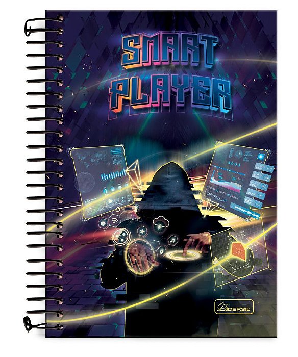 Caderno universitário 10 matérias capa dura Smart Player SP02