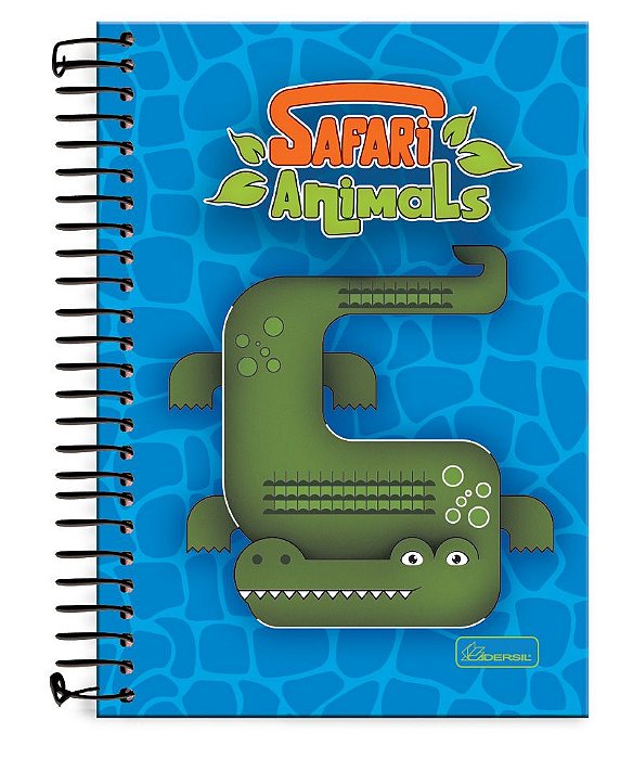 Caderno 1/4 capa dura Safari Animals SN1401