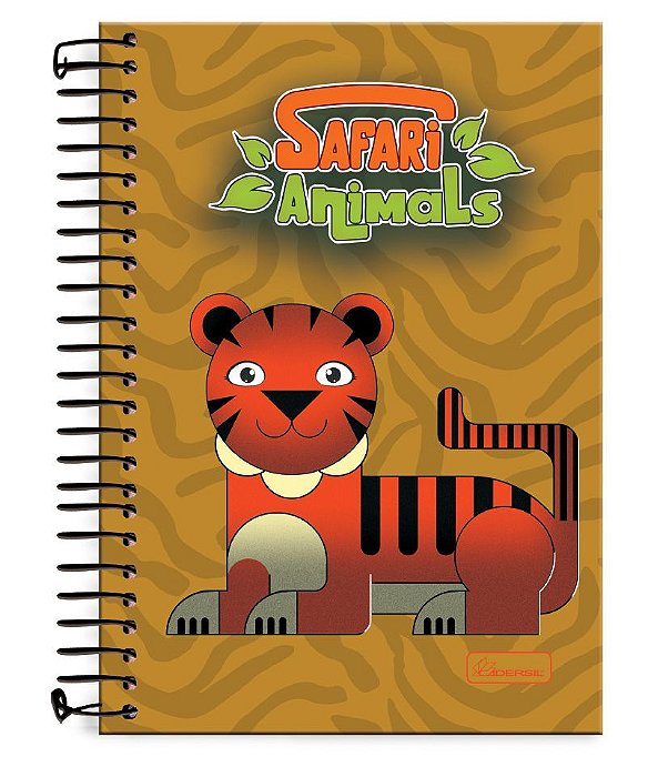 Caderno 1/4 capa dura Safari Animals SN1403