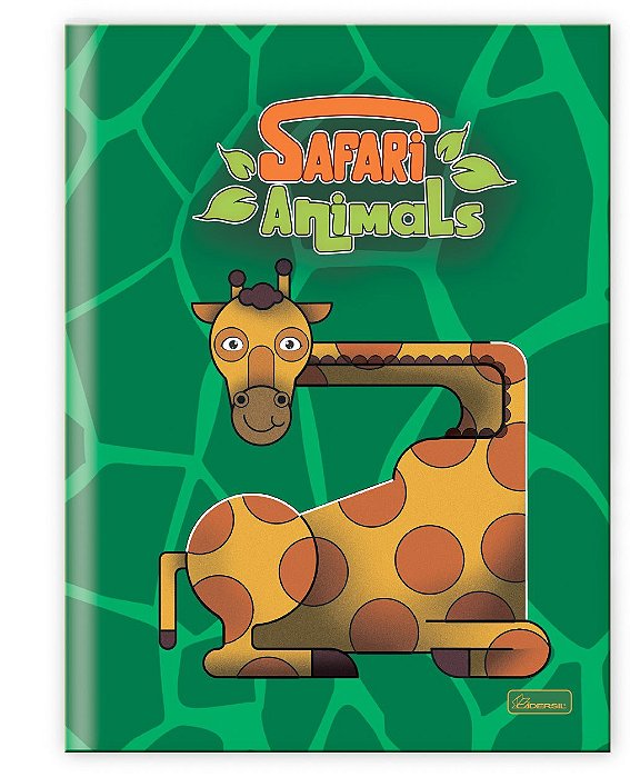 Caderno Capa Dura Costurado Brochura Univ. Safari Animals SNB02