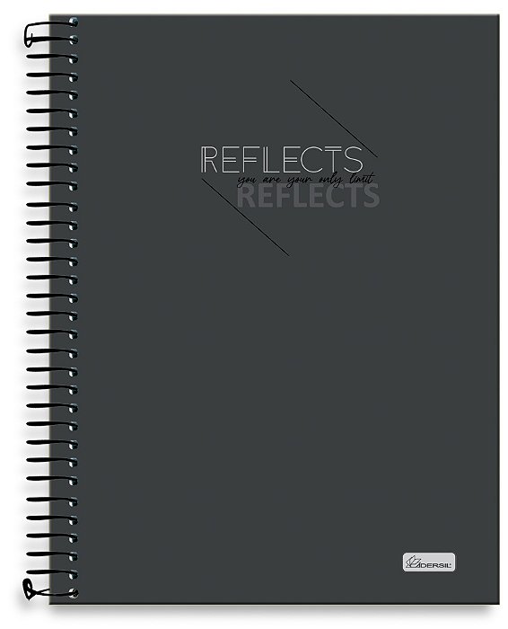 Caderno universitário 01 matéria capa dura Reflects RE01