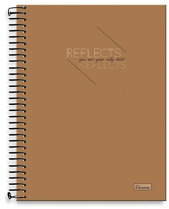 Caderno universitário 01 matéria capa dura Reflects RE02