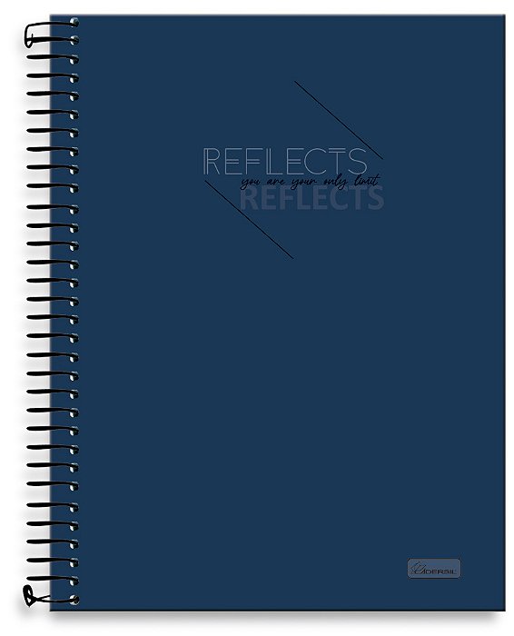 Caderno universitário 10 matérias capa dura Reflects RE03
