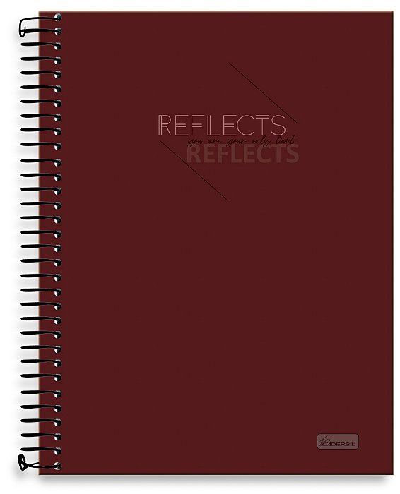 Caderno universitário 10 matérias capa dura Reflects RE04