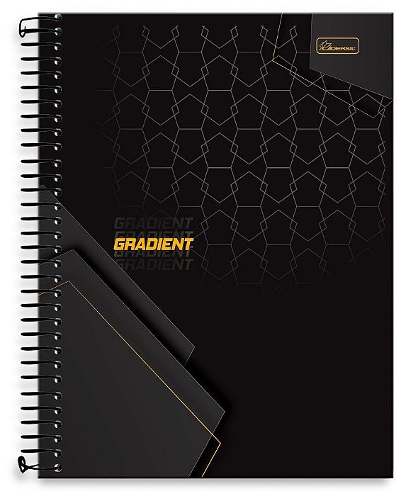 Caderno universitário 10 matérias capa dura Gradient GR03