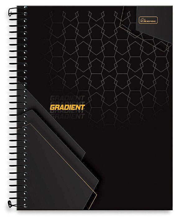 Caderno universitário 15 matérias capa dura Gradient GR03