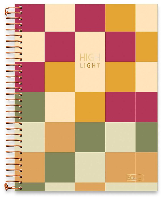 Caderno universitário 15 matérias capa dura Highlight HL02