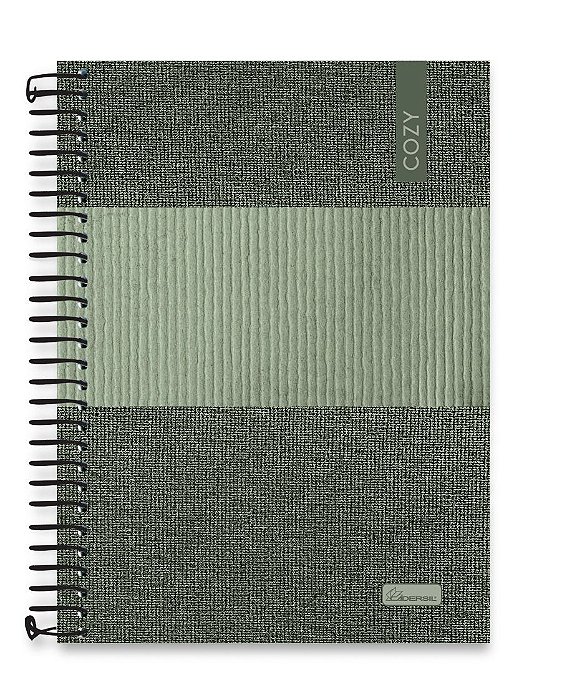 Caderno colegial 15 matérias capa dura Cozy CO01