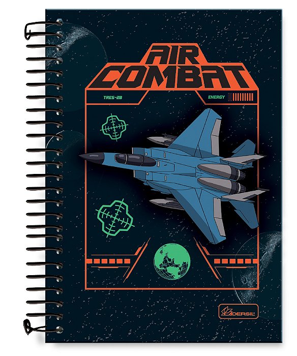 Caderno  ¼  Capa Dura Air Combat AC1403