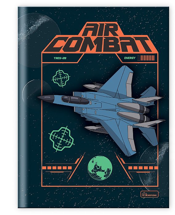 Caderno Capa Dura Costurado Brochura ¼ Air Combat ACB1403