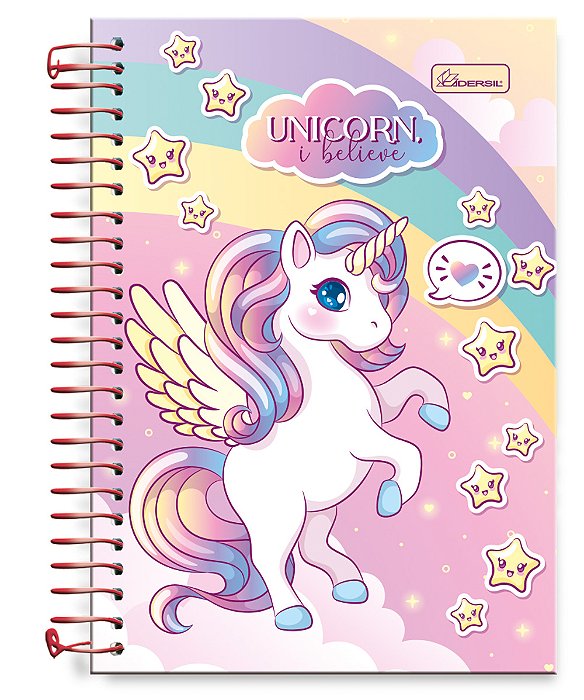 Caderno ¼ Capa Dura Unicorn, I Believe UIB1401