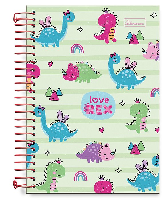 Caderno ¼  Capa Dura Love Rex LR1403