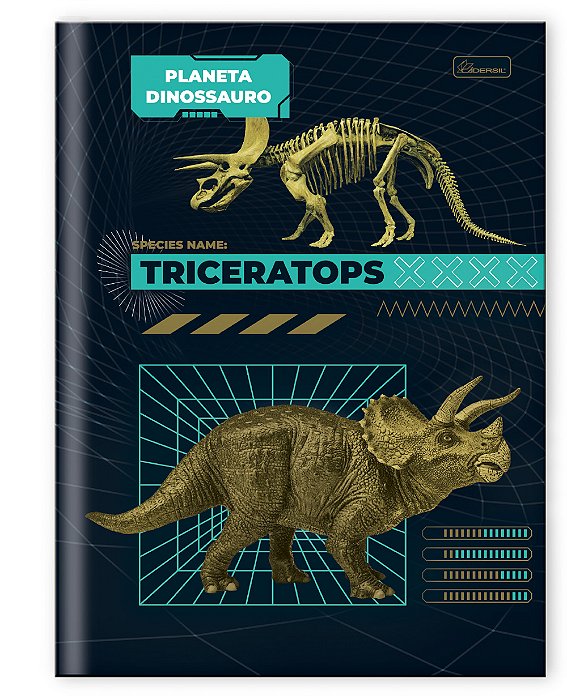 Caderno Capa Dura Costurado Brochura Universitári Planeta Dinossauro PDB04