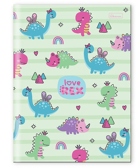 Caderno Capa Dura Costurado Brochura ¼ Love Rex LRB1403