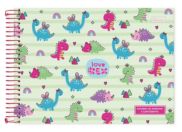 Caderno de Desenho Capa Dura Love Rex LRD03