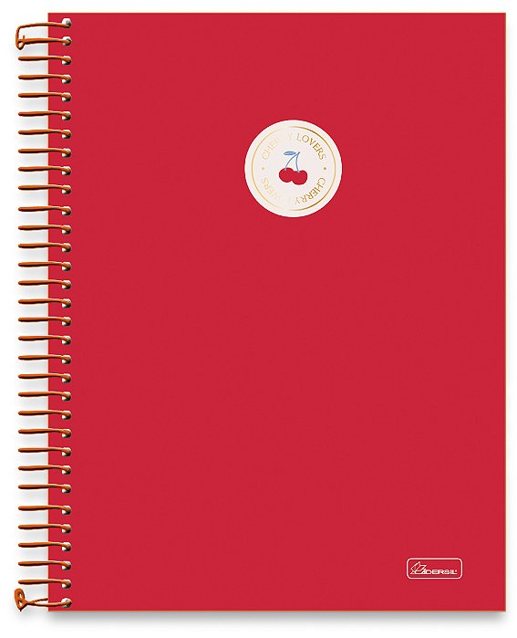 Caderno Universitário 20 Matérias Capa Dura Cherry Lovers CV04