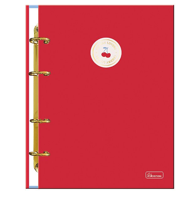 Caderno Colegial Argolado – Folhas Brancas Cherry Lovers CVCA03