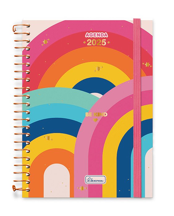 Agenda Espiralada Capa Dura com Elástico Be Kind BKAG02