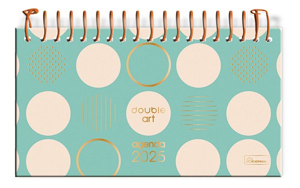 Agenda Espiralada Capa Dura Horizontal Double Art DAAGH03