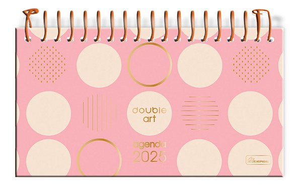 Agenda Espiralada Capa Dura Horizontal Double Art DAAGH04