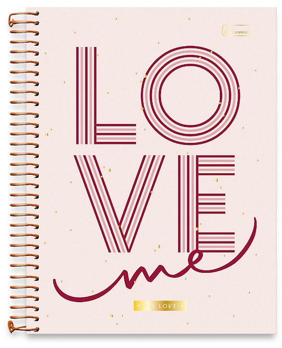 Caderno Colegial 01 Matéria Capa Dura It's Love ILU03