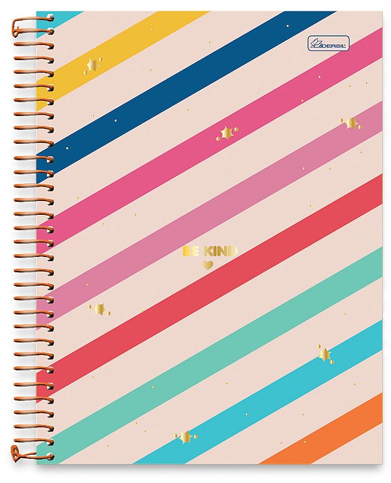 Caderno Universitário 10 Matérias Capa Dura Be Kind BK03