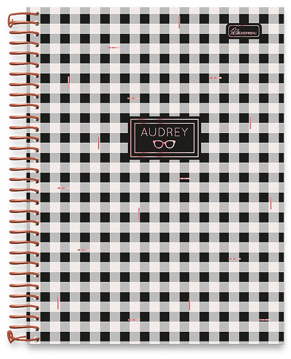 Caderno Universitário 10 Matérias Capa Dura Audrey AU01