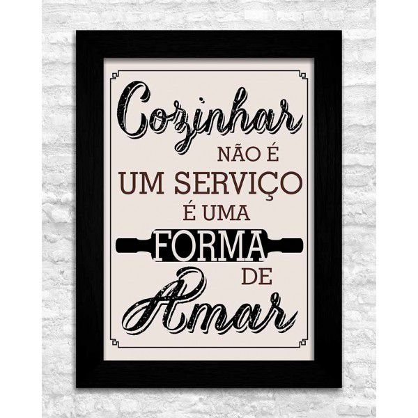 COZINHAR NÃO É UM SERVIÇO...