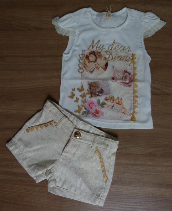 Conjunto Infantil Gabriela Aquarela