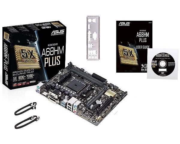 90MB0L40-M0EAY0 Placa-Mãe Asus (A68HM-PLUS) AMD FM2+ DDR3 Micro ATX