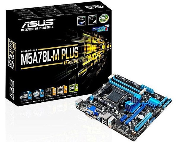 90MB0RB0-M0EAY0 Placa-Mãe Asus (M5A78L-M Plus/USB) AMD AM3+ DDR3 Micro ATX